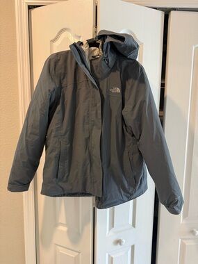 The North Face Waterproof double Hooded Jacket - Slate Gray